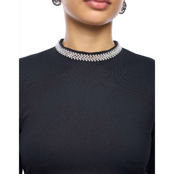 NEW GENERATION LOVE annette crystal top in black - Picture 5 of 5